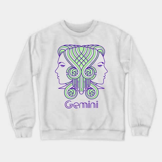 Deco Gemini Crewneck Sweatshirt by qetza